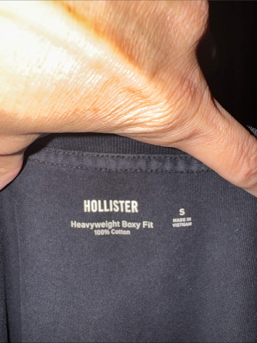 Hollister Men’s Washed Black Short Sleeve Heavyweight Boxy Fit Crewneck Small - Picture 3 of 3
